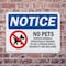 Signmission No Pets Service Animals Allowed, 10 in W x Rectangle, Plastic OS-2PACK-NS-P-710-L-16173 - alternate 5